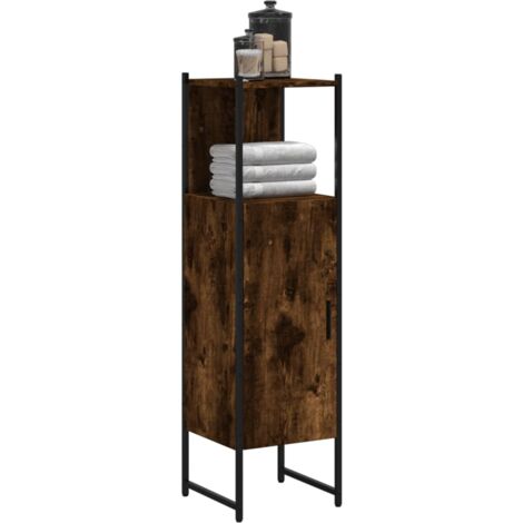 Armoire de salle de bain,Meuble de salle de bain chêne fumé 33x33x120,5 cm CFW692368 (1/5)