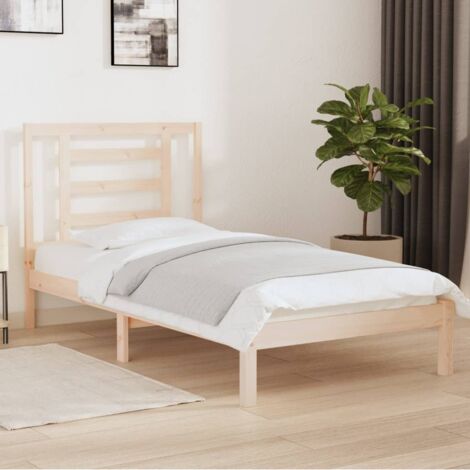 Lit simple,Lit adulte,Cadre de lit Bois de pin massif 90x200 cm666234 CFW405534 (1/5)