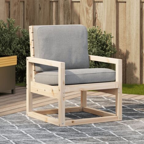 Chaise de jardin,Siège de Terrasse Chaise d'extérieur 57,5x63x76 cm bois de pin massif CFW777633 (1/5)
