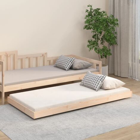 Lit simple,Lit adulte,Cadre de lit 75x190 cm Bois de pin massif178027 CFW495666 (1/5)