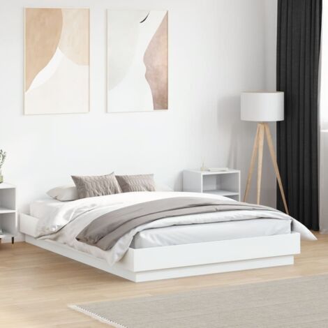 Lit double,Lit adulte,Cadre de lit Blanc 120x190 cm bois d'ingénierie CFW77425 CFW982109 (1/5)