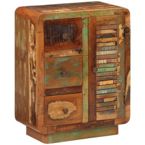 Buffet,Meuble de Rangement,Bahut pour Salon, Salle à Manger, Cuisine avec 3 tiroirs 55x30x70 cm bois de récupération massif CFW462008 (1/5)
