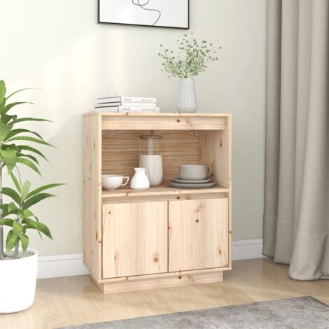 Buffet,Meuble de Rangement,Bahut pour Salon, Salle à Manger, Cuisine 60x34x75 cm Bois massif de pin CFW329534 (1/5)