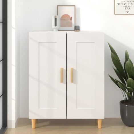 Buffet，Meuble de Rangement，Bahut pour Salon, Salle à Manger, Cuisine Blanc 69,5x34x90 cm Bois d'ingénierie CFW301253 (1/5)