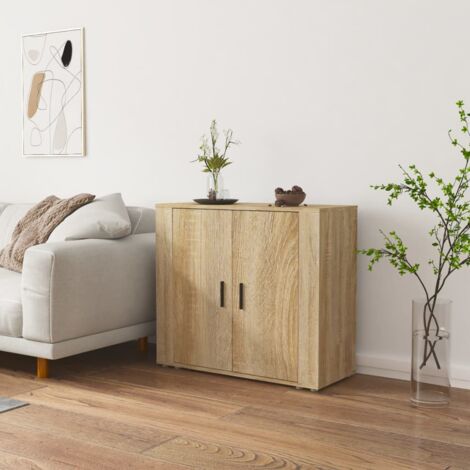 Buffet,Meuble de Rangement,Bahut pour Salon, Salle à Manger, Cuisine Chêne sonoma 80x33x70 cm Bois d'ingénierie CFW214147 (1/5)