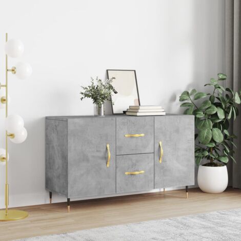 Buffet,Meuble de Rangement,Bahut pour Salon, Salle à Manger, Cuisine gris béton 100x36x60 cm bois d'ingénierie CFW523064 (1/5)