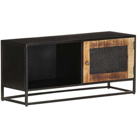 Meuble TV,Banc TV Moderne,Meuble de Rangement 90x30x40 cm Bois de manguier brut CFW649857 (1/5)