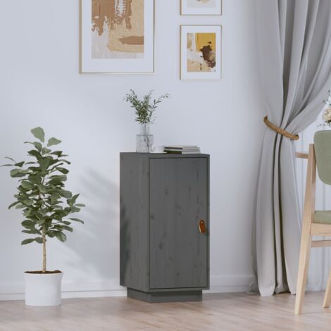 Buffet,Meuble de Rangement,Bahut pour Salon, Salle à Manger, Cuisine Gris 34x40x75 cm Bois massif de pin CFW647811 (1/5)