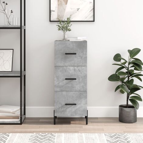Buffet,Meuble de Rangement,Bahut pour Salon, Salle à Manger, Cuisine Gris béton 34,5x34x90 cm Bois d'ingénierie CFW311324 (1/5)