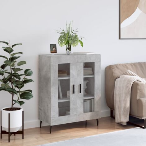 Buffet,Meuble de Rangement,Bahut pour Salon, Salle à Manger, Cuisine gris béton 69,5x34x90 cm bois d'ingénierie CFW724172 (1/5)