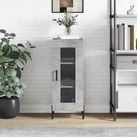 Buffet，Meuble de Rangement，Bahut pour Salon, Salle à Manger, Cuisine Gris béton 34,5x34x90 cm Bois d'ingénierie CFW483594 (1/5)