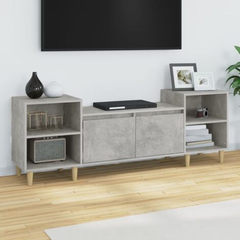 Meuble TV,Banc TV Moderne,Meuble de Rangement Gris béton 160x35x55 cm Bois d'ingénierie CFW815696 (1/5)