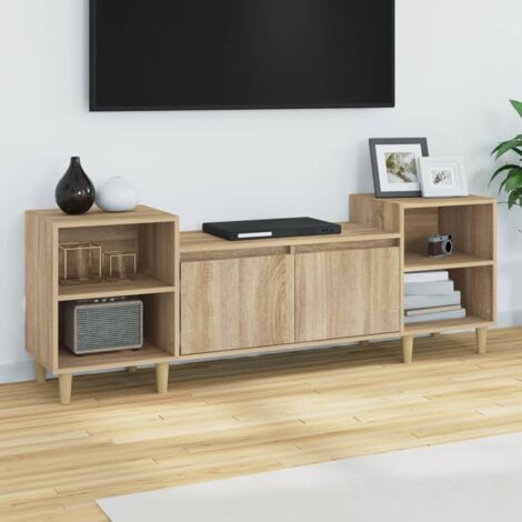 Meuble TV,Banc TV Moderne,Meuble de Rangement Chêne sonoma 160x35x55 cm Bois d'ingénierie CFW189302 (1/5)