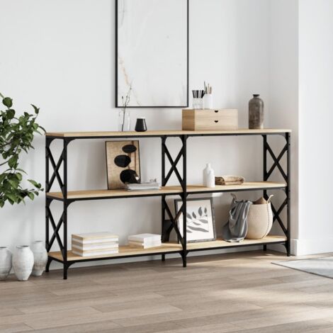 Table console,Table d'appoint,Bout de canapé chêne sonoma 156x28x80,5 cm bois d'ingénierie CFW250320 (1/5)