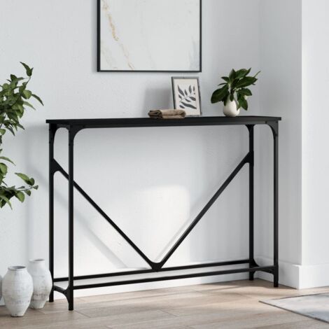 Table console,Table d'appoint,Bout de canapé noir 102x22,5x75 cm bois d'ingénierie CFW478319 (1/5)