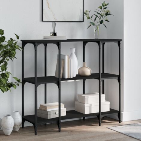 Table console,Table d'appoint,Bout de canapé noir 102x35x90 cm bois d'ingénierie CFW303069 (1/5)