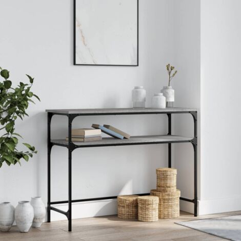 Table console，Table d'appoint，Bout de canapé sonoma gris 100x35,5x75 cm bois d'ingénierie CFW828720 (1/5)