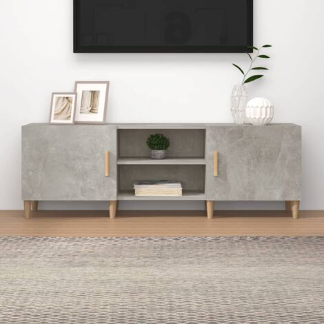 Meuble TV,Banc TV Moderne,Meuble de Rangement Gris béton 150x30x50 cm Bois d'ingénierie CFW988500 (1/5)