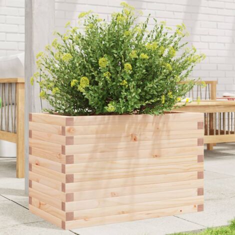 Jardinière Pot de Fleurs 70x40x45,5 cm bois de pin massif CFW83232 (1/5)