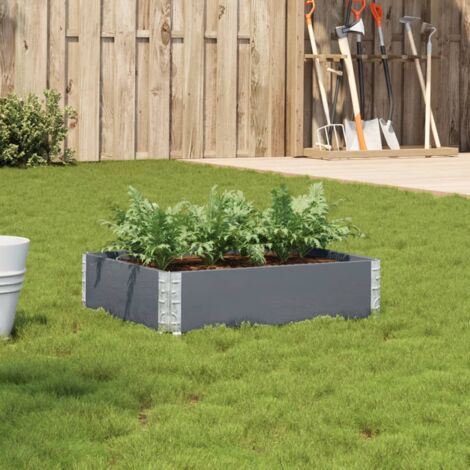 Jardinière  Pot de Fleurs gris 80x60 cm bois massif de pin CFW31957 (1/5)