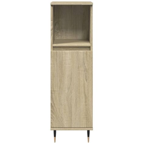 Armoire De Bain | Meuble De Salle De Bain Chêne Sonoma 58x33x60 Cm Bois Ingenierie Cfw32600 90493683