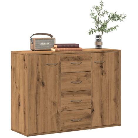Buffet，Meuble de Rangement，Bahut pour Salon, Salle à Manger, Cuisine chêne artisanal 88x30x64 cm bois d'ingénierie CFW16181 (1/5)
