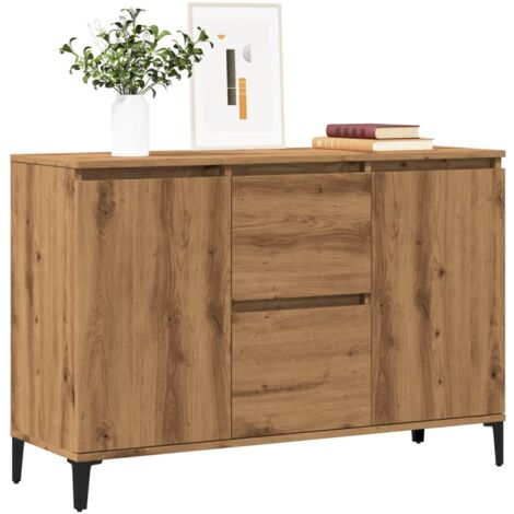Buffet,Meuble de Rangement,Bahut pour Salon, Salle à Manger, Cuisine chêne artisanal 102x35x70 cm bois d'ingénierie CFW51711 (1/5)