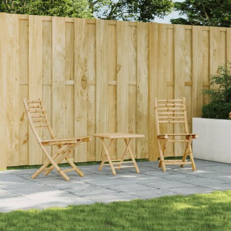 Lot de 2 Chaises pliables de jardin,Siège de Terrasse Chaise d'extérieur 43x54x88 cm bambou CFW32013 (1/5)