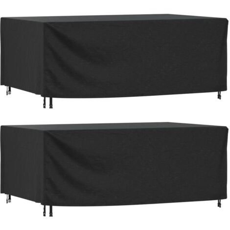 2 Housses Chaises Jardin Fiutazge - Imperméable Oxford 600D - 85x105cm Noir