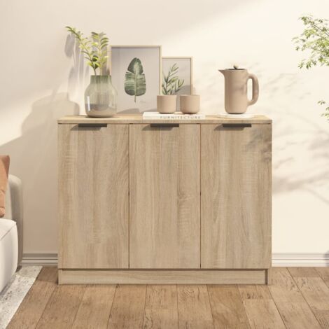 Buffet,Meuble de Rangement,Bahut pour Salon, Salle à Manger, Cuisine Chêne sonoma 90,5x30x70 cm Bois d'ingénierie CFW543994 (1/5)