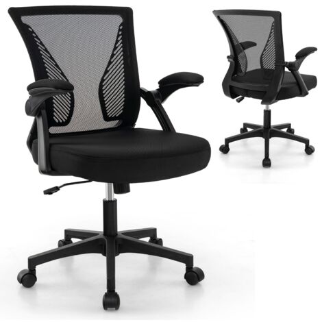 Chaise De Bureau ,chaise De Bureau Ergonomique Avec Accoudoirs Appui Tete Pivotante Et Reglable En Hauteur Avec Fonction Bascule Aspect Laine Gris Fon 77392836