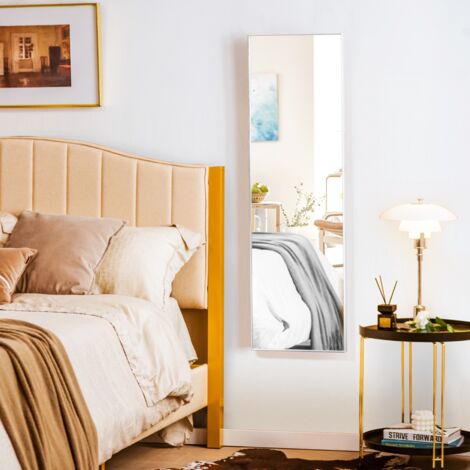 Miroir HD Psyché Mural H120xL37 cm Cadre Argent Aluminium CW65752 (1/3)