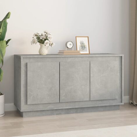 Buffet,Bahut, Meuble de Rangement gris béton 102x35x55 cm bois d'ingénierie CFW877260 (1/5)
