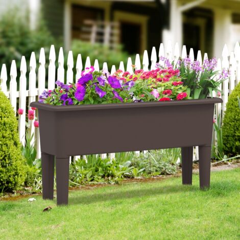 SimonRack Jardinière Extérieure 200L Avec Trous De Drainage - 850x1200x600 Mm Vert/Galvanisé