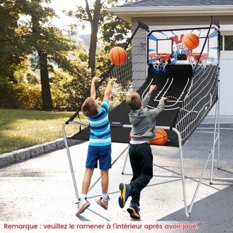 Panier de Basketball Pliable Double Panier 4 Balles Pompe Arcade 1 à 4 Joueurs (1/3)