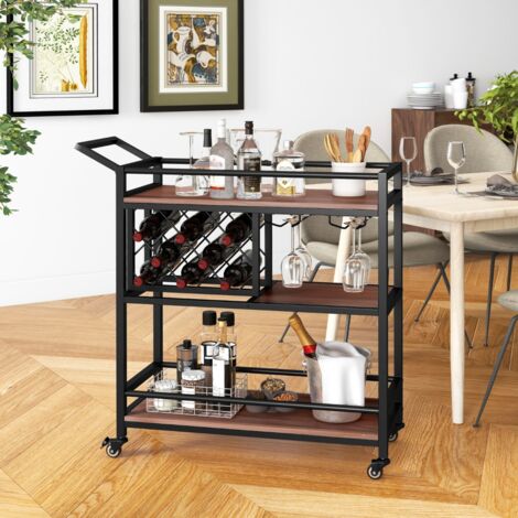 Étagère à Vin Murale Métallique Pour 8 Bouteilles - Range-Bouteilles Design Pour Cuisine Ou Bar