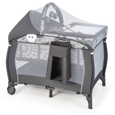 Lit Bébé Portable Regalo – Gris, De 2 à 5 Ans, Pliable, Occasion