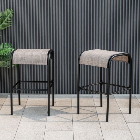 Tabourets Bistrot Métal 76 cm Tissu Incurvé CW64289 (1/3)