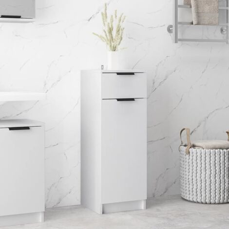 Armoire de rangement,Armoire de salle de bain blanc 32x34x90 cm bois d'ingénierie CFW57124 (1/5)