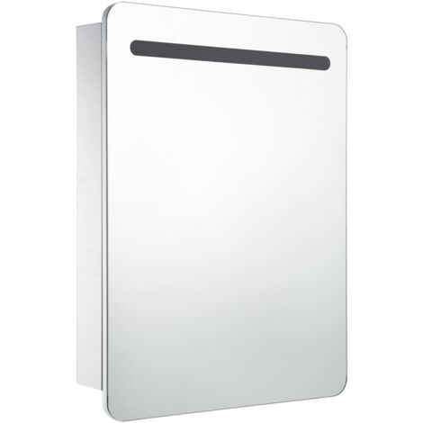 Meuble de salle de bain  Armoire de salle de bain à miroir LED 60x11x80 cm