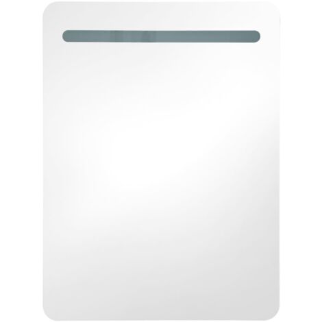 Meuble de salle de bain  Armoire de salle de bain à miroir LED 60x11x80 cm
