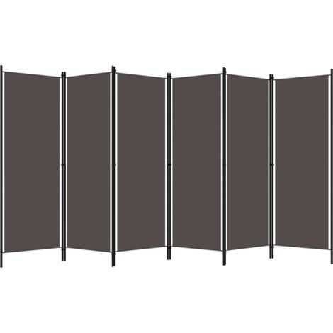 Cloison de séparation 6 panneaux - Paravent Séparation de pièces Anthracite 300x180 cm (1/5)