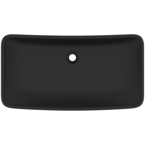 Lavabo à poser de luxe  Lavabo Vasque salle de bain  rectangulaire Noir mat 71x38 cm Céramique