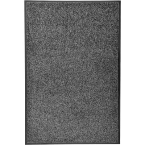 Tapis d'entrée Paillasson lavable Tapis de porte Anthracite 60x90 cm 48605 (1/5)
