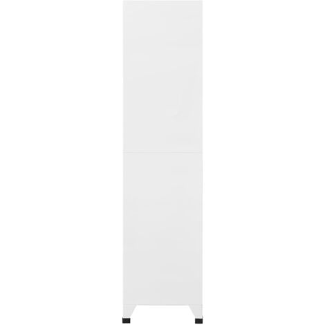 Armoire à casiers  Armoire de chambre Armoire de rangement Blanc 90x45x180 cm Acier 88511