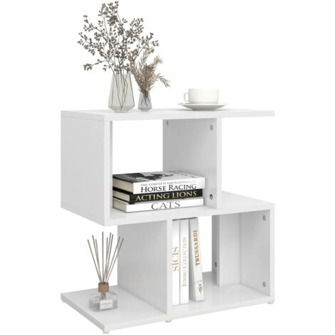 Table de chevet Table console / Blanc 50x30x51,5 cm Aggloméré (1/5)