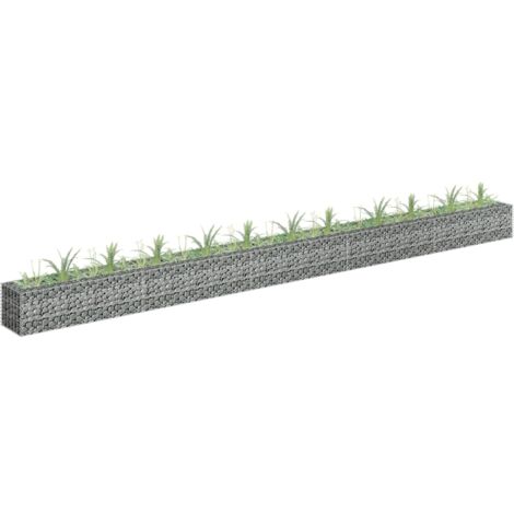 Maison Chic – Lit surélevé à gabion en acier galvanisé 450x30x30 cm – Bordure élégante pour parterres de fleurs – Résistant aux intempéries - Chic-152004