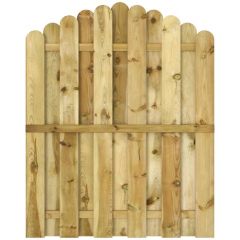 Maison Chic – Portillon grillagé en bois de pin imprégné 100x125 cm – Résistant aux intempéries – Design en arche – Écologique et durable