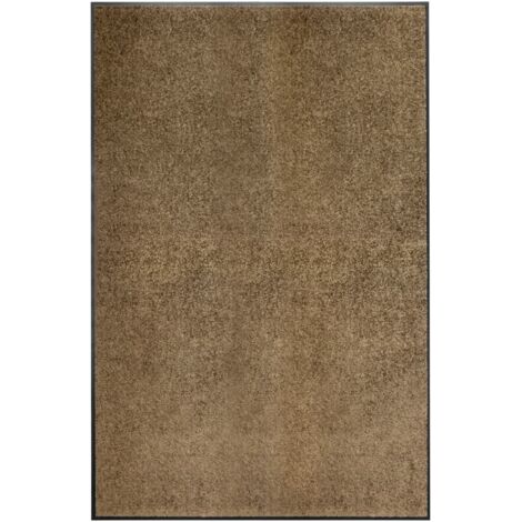 Tapis d'entrée Paillasson lavable Tapis de porte Marron 120x180 cm 66148 (1/5)