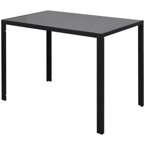 Groupe De Restauration En Granit; Table 180x90 Cm Blanche Avec 6 Chaises De Salle à Manger Texas Pu Noir
